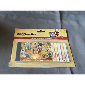 Vintage Walt Disney Wold Ticket Book Memo Pad Theme Park Merchandise Collectable
